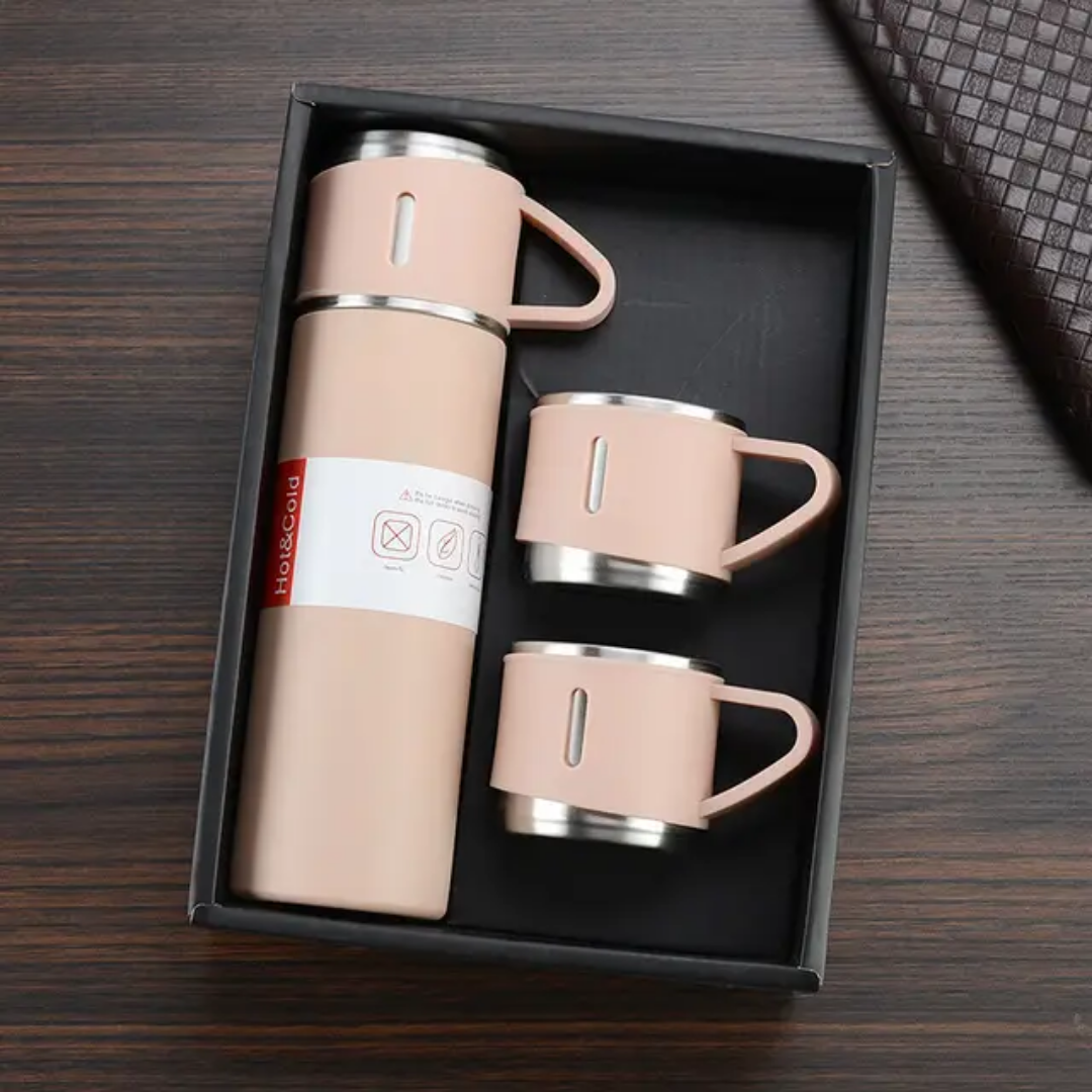 Thermos Isotherme Portable avec 3 tasses