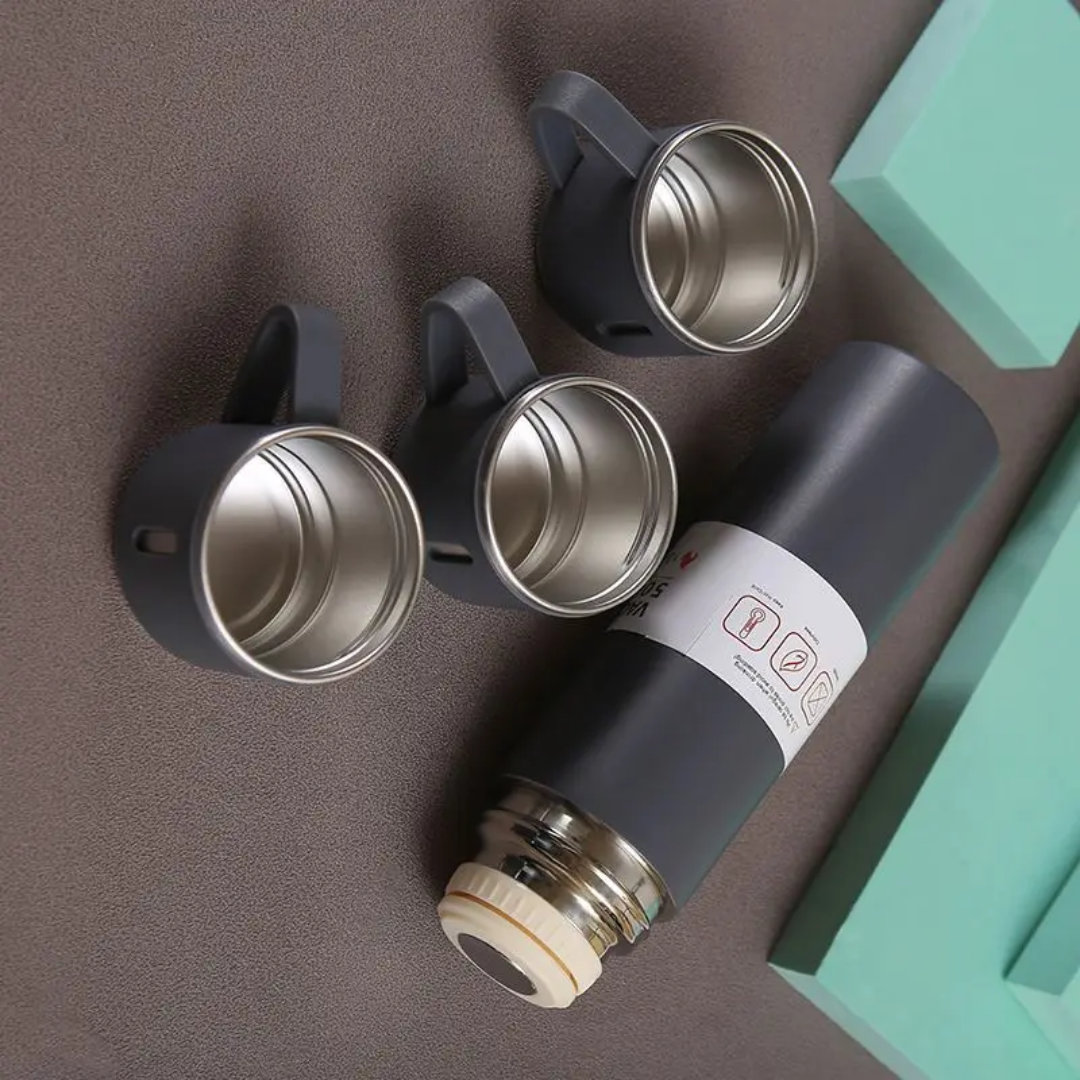 Thermos Isotherme Portable avec 3 tasses